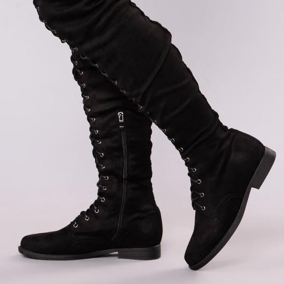 Tall Talk Flat Boot - Picture 2 of 4